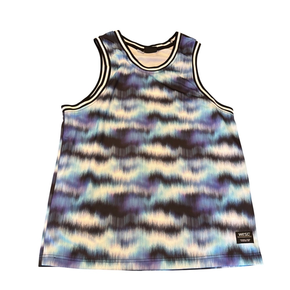 WESC Shirt Basketball Jersey Tank Digital Static